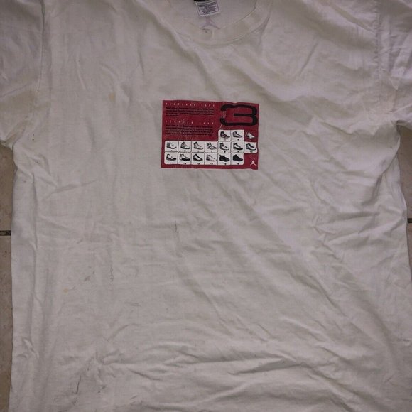 Nike Air Jordan 3 Card White Size L VINTAGE T-Shirt - Picture 2 of 7